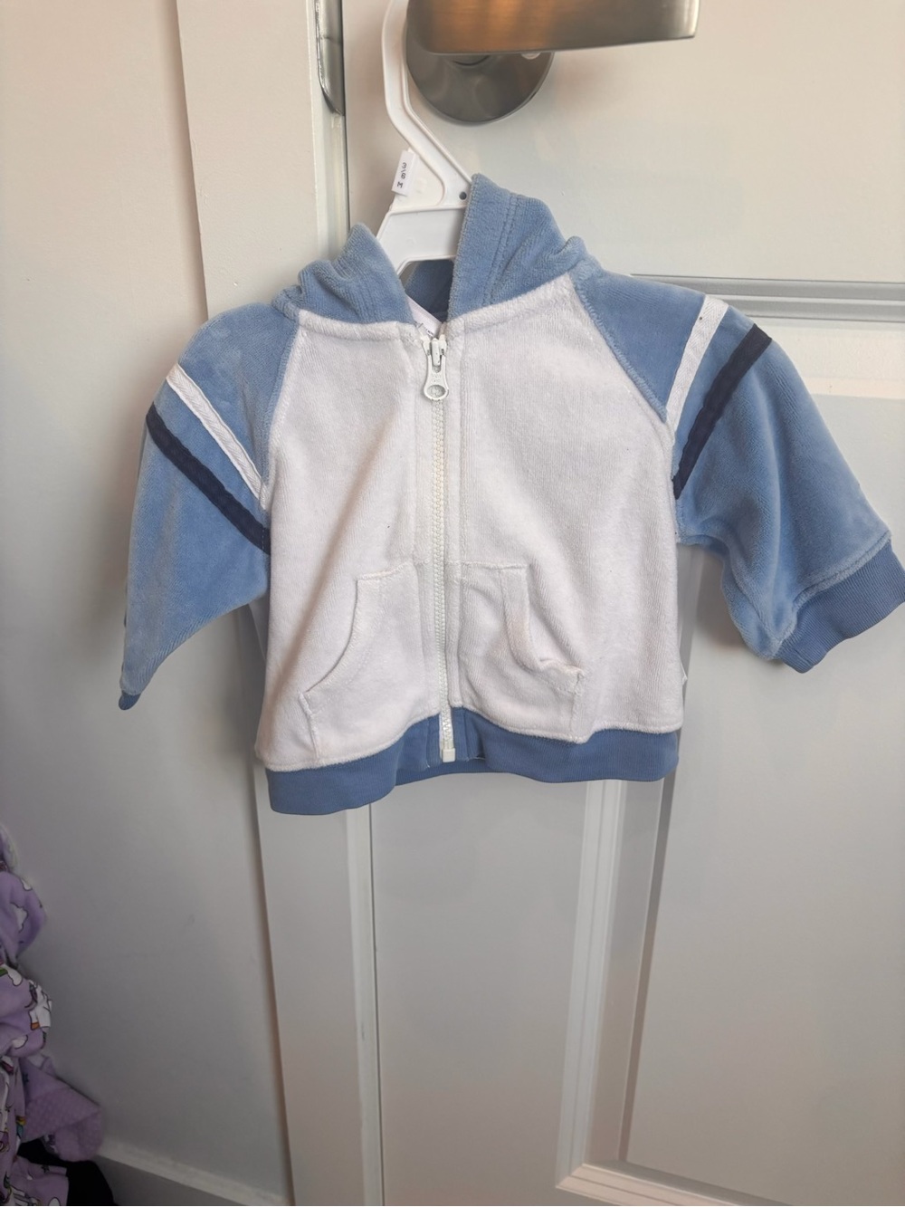 GAP Blue & White Hooded Zip Sweatshirt for Kids